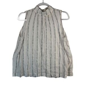 Cloth‎ & Stone Sheer Rayon Button-Down Top Sz S Lightweight Coastal Cottagecore